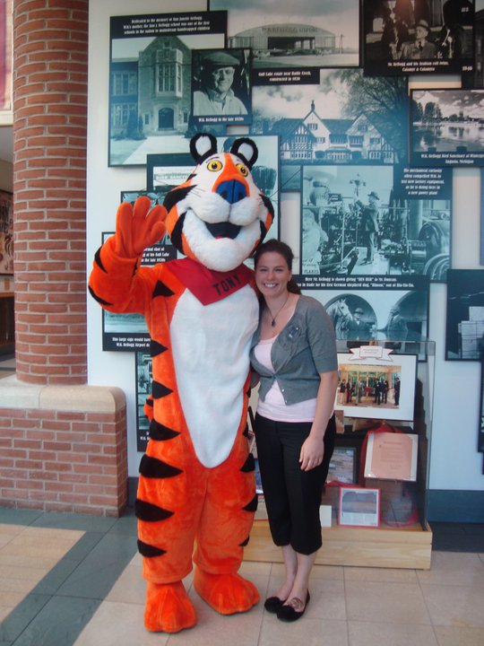 Adrienne Bunce with Tony the Tiger