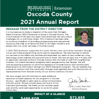 Cover of Oscoda County 2021 Annual Report
