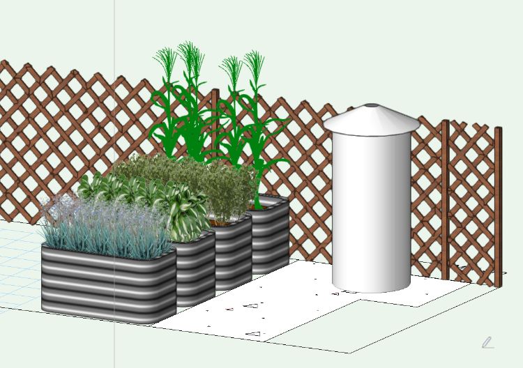 Illustration of the new MAC Garden to be installed in the Pete and Sally Smith Schoolyard Demonstration Garden of the Michigan 4-H Children's Gardens at Michigan State University.