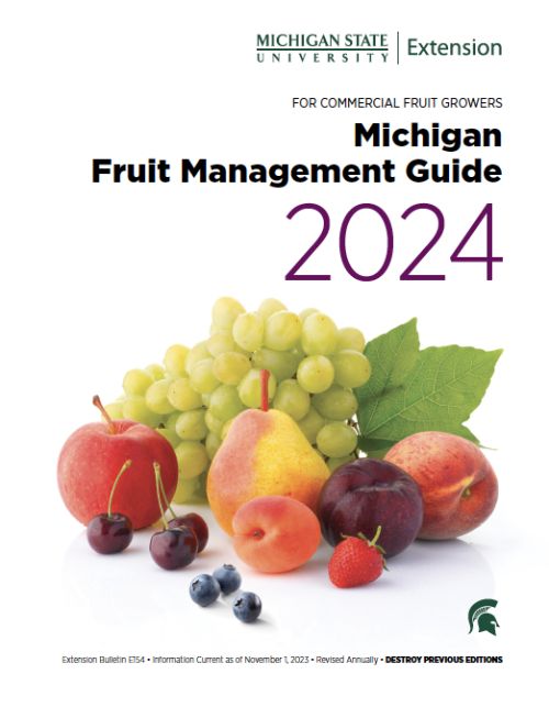 An image of the cover page of the 2024 Michigan Fruit Management Guide PDF