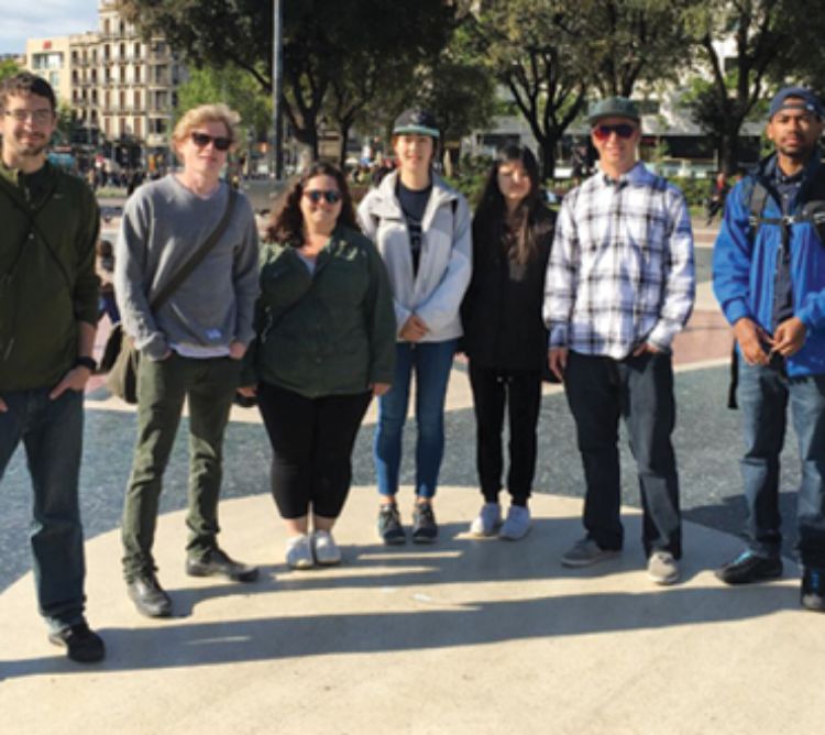 Landscape architecture students in Barcelona, Spain.