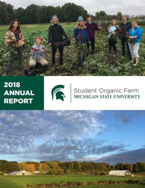 One picture of students standing in a field while the other picture is of a barn on a beautiful day.