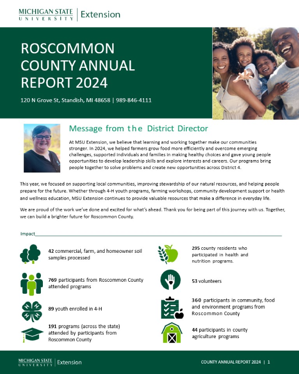 2024 Roscommon County Annual Report cover