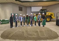 MSU leaders at the groundbreaking ceremony for the new dairy facility