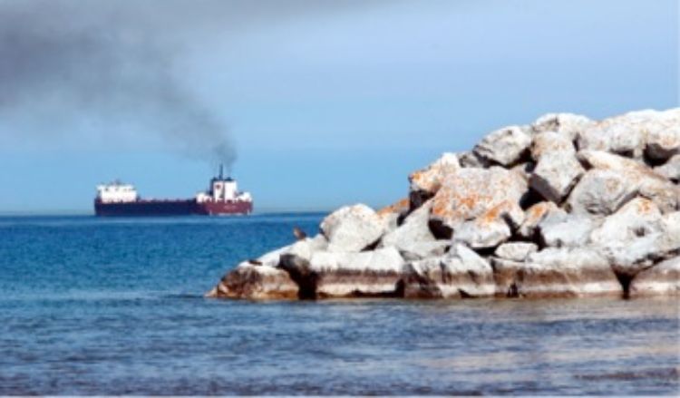 A cargo ship sails on one of the Great Lakes. Todd Marsee | Michigan Sea Grant