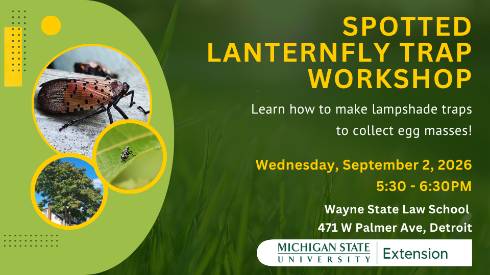 Flyer for Spotted Lanternfly Workshop with date, time, location.