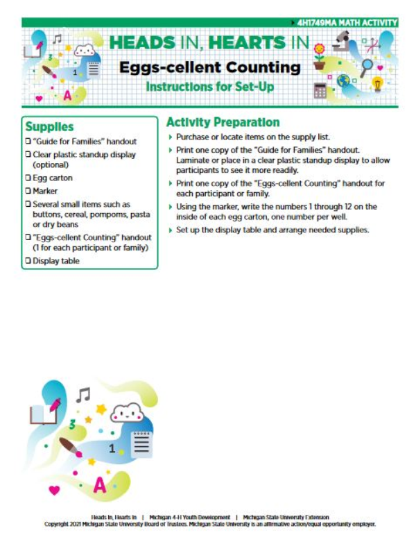 Thumbnail of the Heads In, Hearts In: Eggs-cellent Counting document.