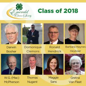 Outstanding Michigan 4-H alumni inducted into 4-H Emerald Clover Society