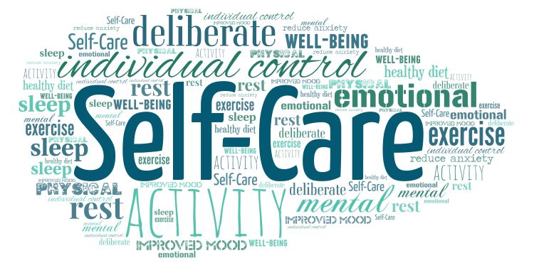 Self care word cloud