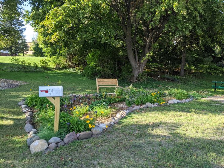 Flower bed in a park.