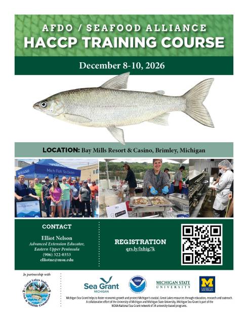 Images of whitefish, commercial fishers, and fish processing. Additional text is included in the event description.