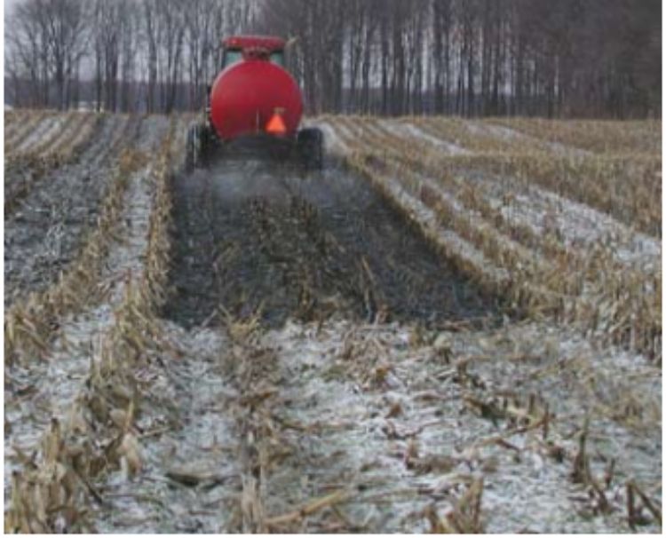 Winter manure application