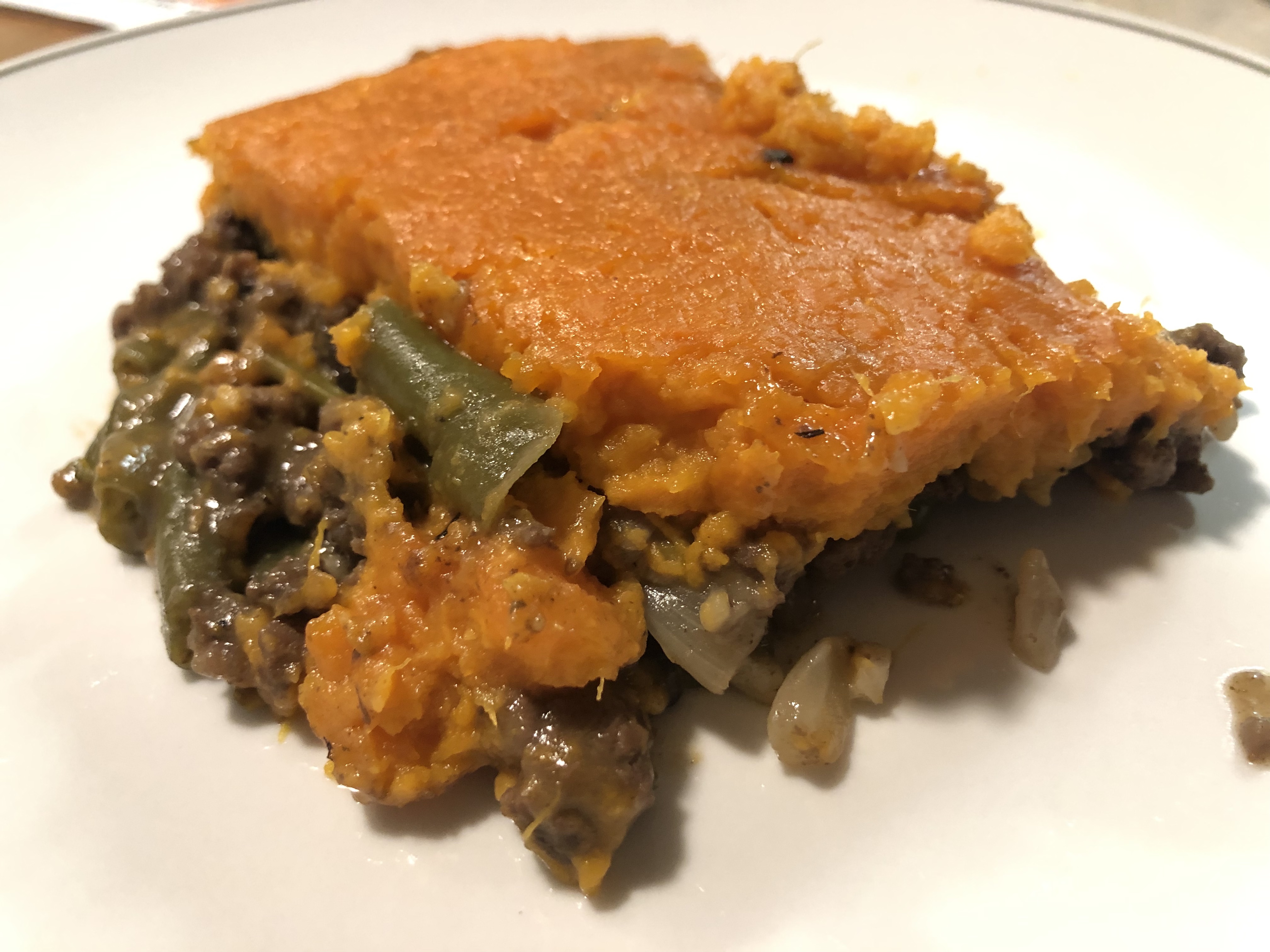 Bison and sweet potato shepherd's pie