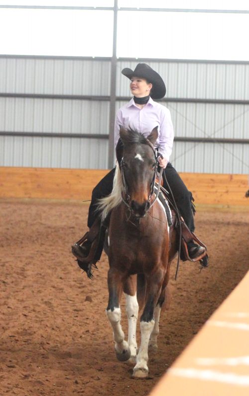 Meghan Randolph riding a horse