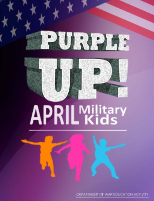 A purple background with the words 