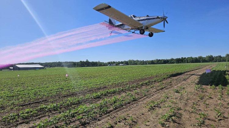 A crop duster plane.