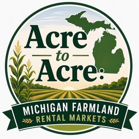 Logo for the Acre to Acre: Michigan Farmland Rental Markets webinar program