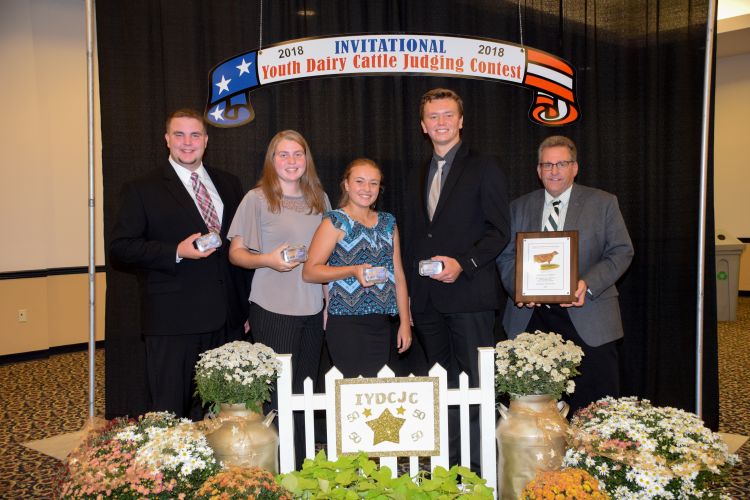 Michigan 4-H team from left to right: Black, Cook, Theisen, VanderMolen and coach Domecq.