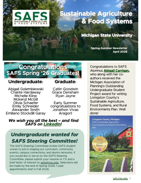 Cover of Spring Summer 2026 Newsletter