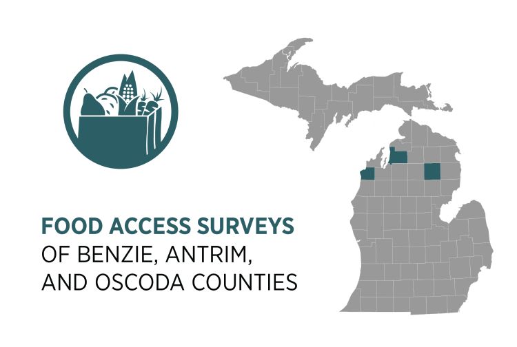 Map of Michigan highlight Benzie, Antrim, and Oscoda counties.