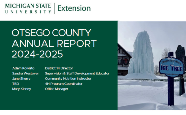 cover of the otsego county msue annual report