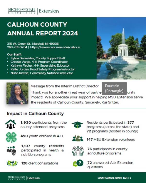 Cover photo of annual report