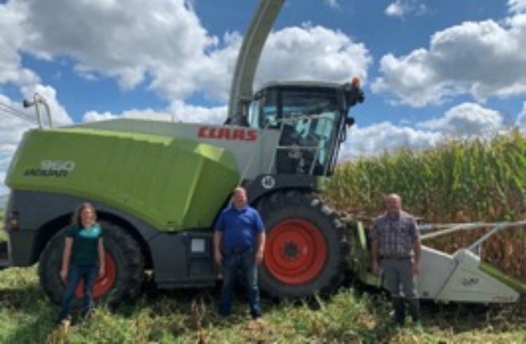 Burnips Equipment donated the use of a silage chopper for MSU South Campus Animal Farms.
