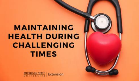 A stethoscope with a red heart shaped ball in the middle.