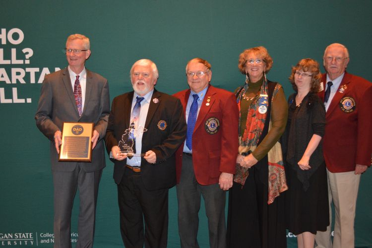 From left to right, Director of MSU Extension Jeff Dwyer, William Bradfield, David Hill, Terri Huffman, Mary Bokach and Jack Kriete.