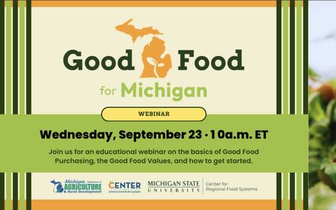 Good Food Purchasing 101 Workshop on Wednesday, September 23