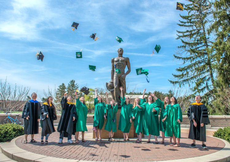 Graduates on MSU Campus