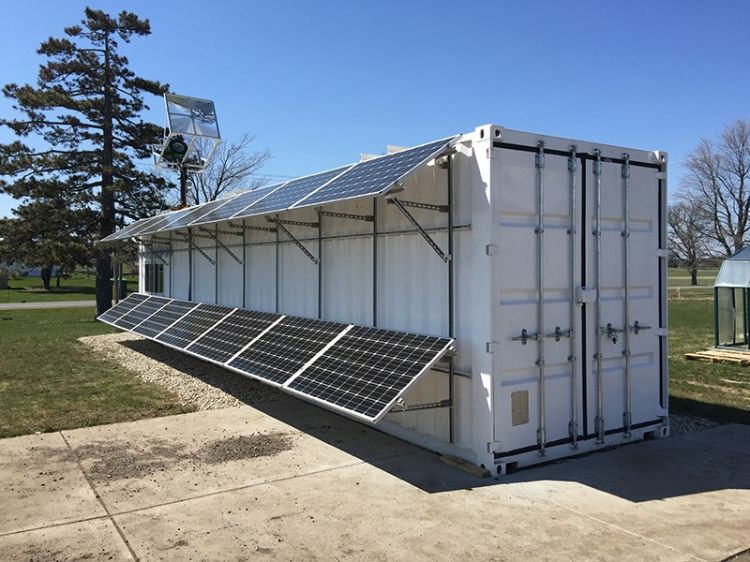 The pilot-scale wastewater treatment research system will have solar thermal units, like those at the MSU Anaerobic Digestion Research and Education Center.