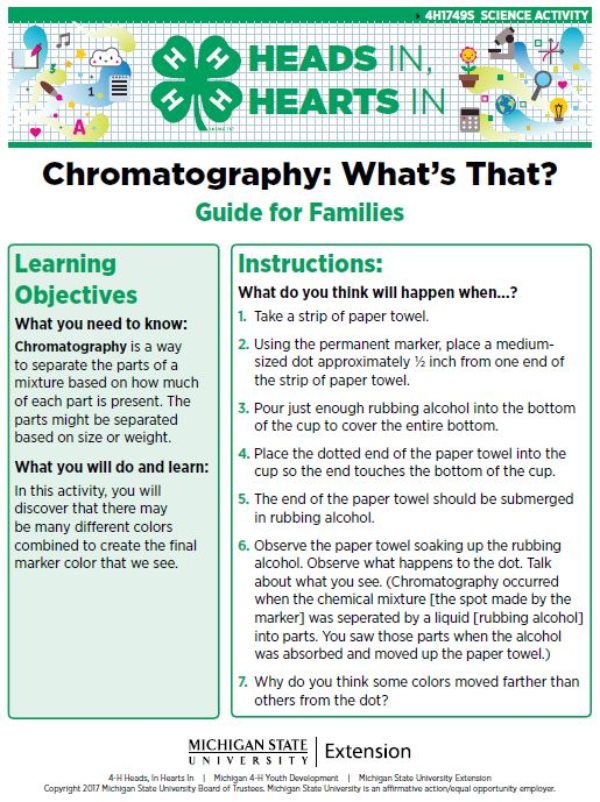 Chromatography cover page.