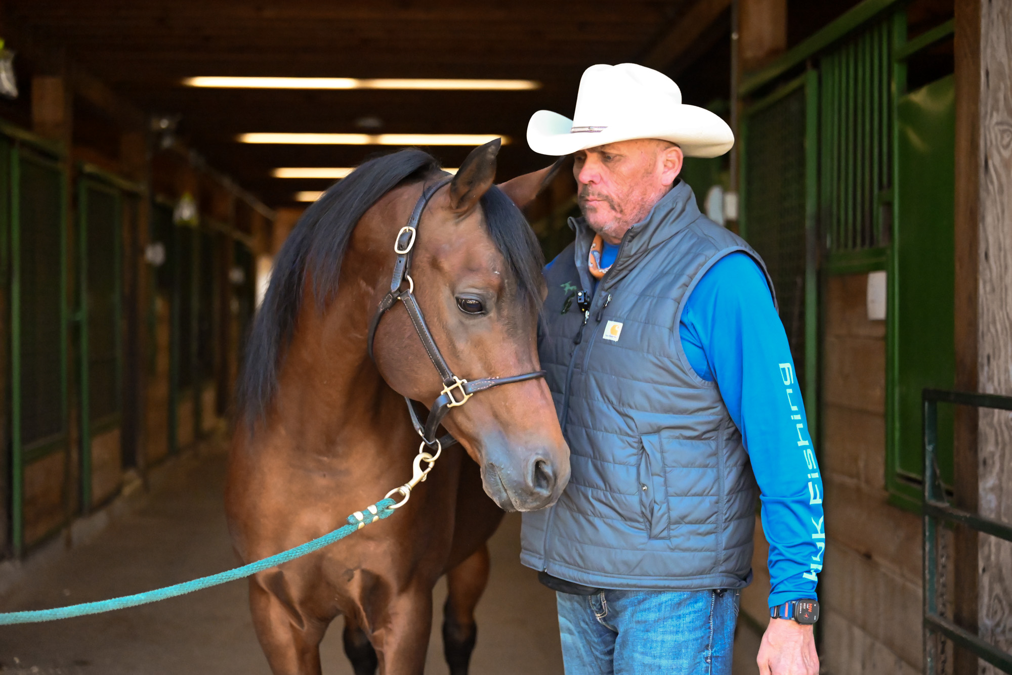 Image of Gayelord Mankowski and Marco that MSU Horse Teaching and Research Center. 