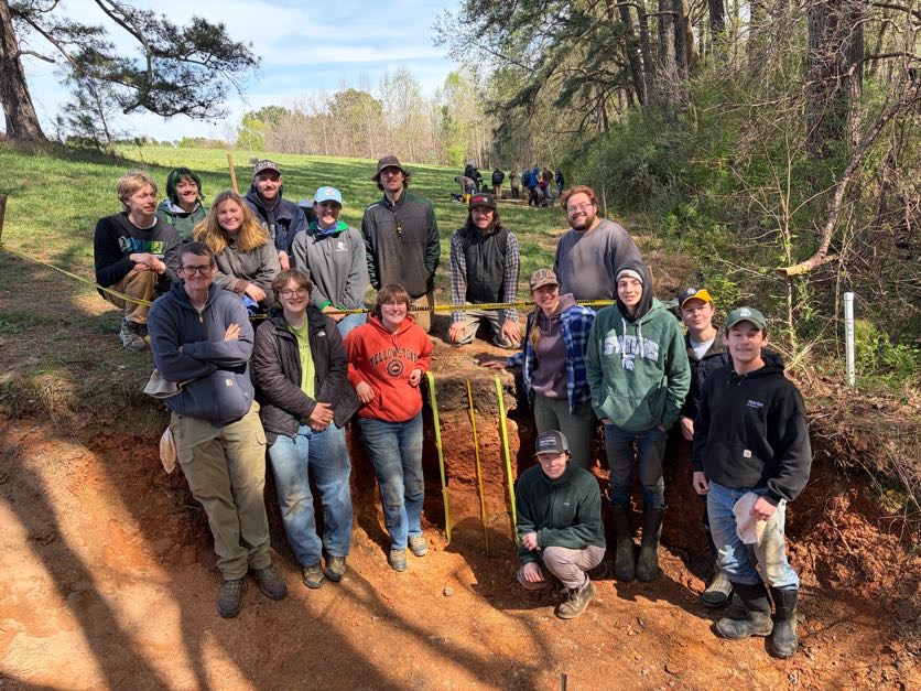 Members of the MSU Soil Judging Team gather for a group photo.