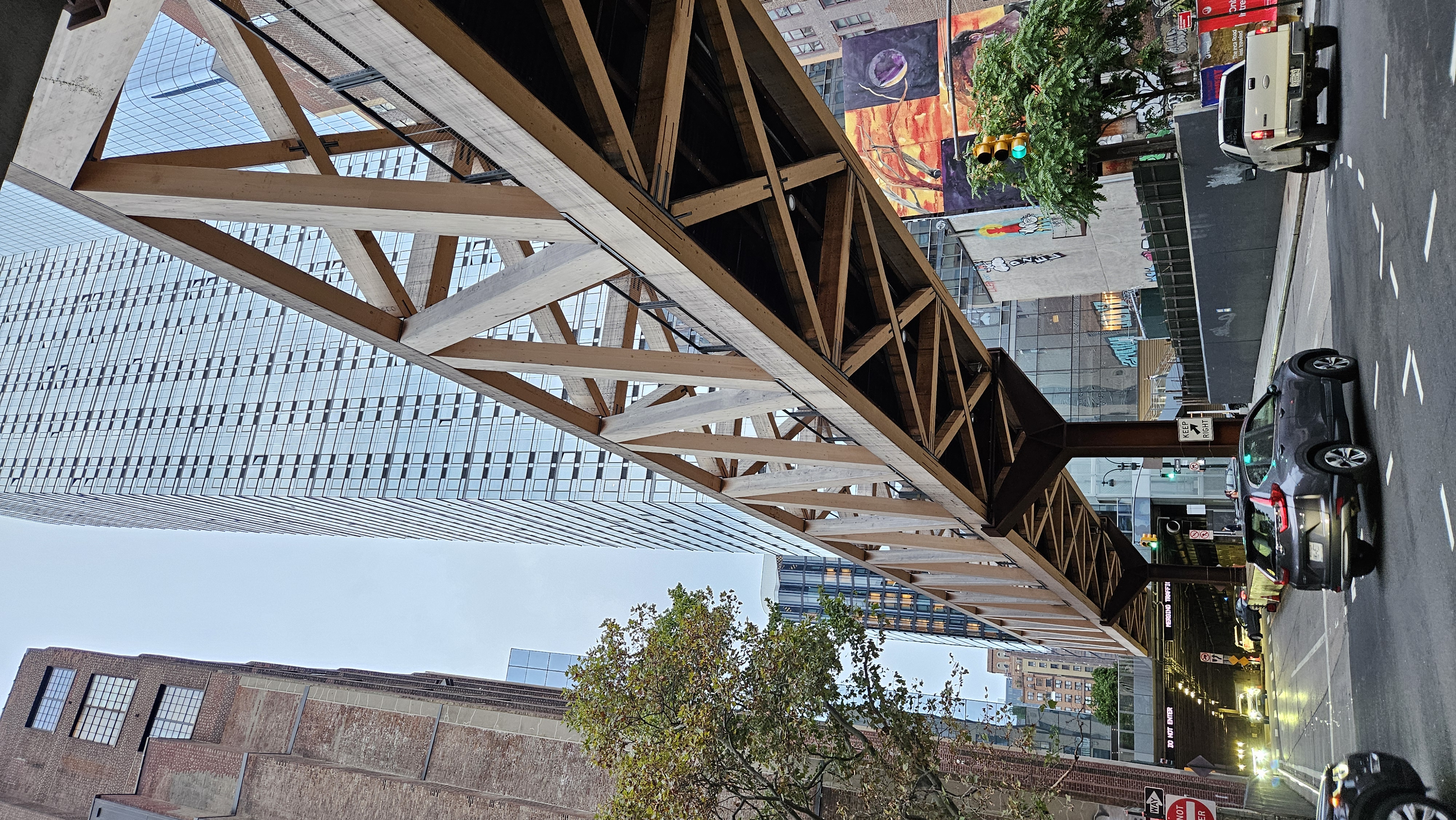 High Line Moynihan Connector—a 600-foot-long timber bridge in Midtown West.