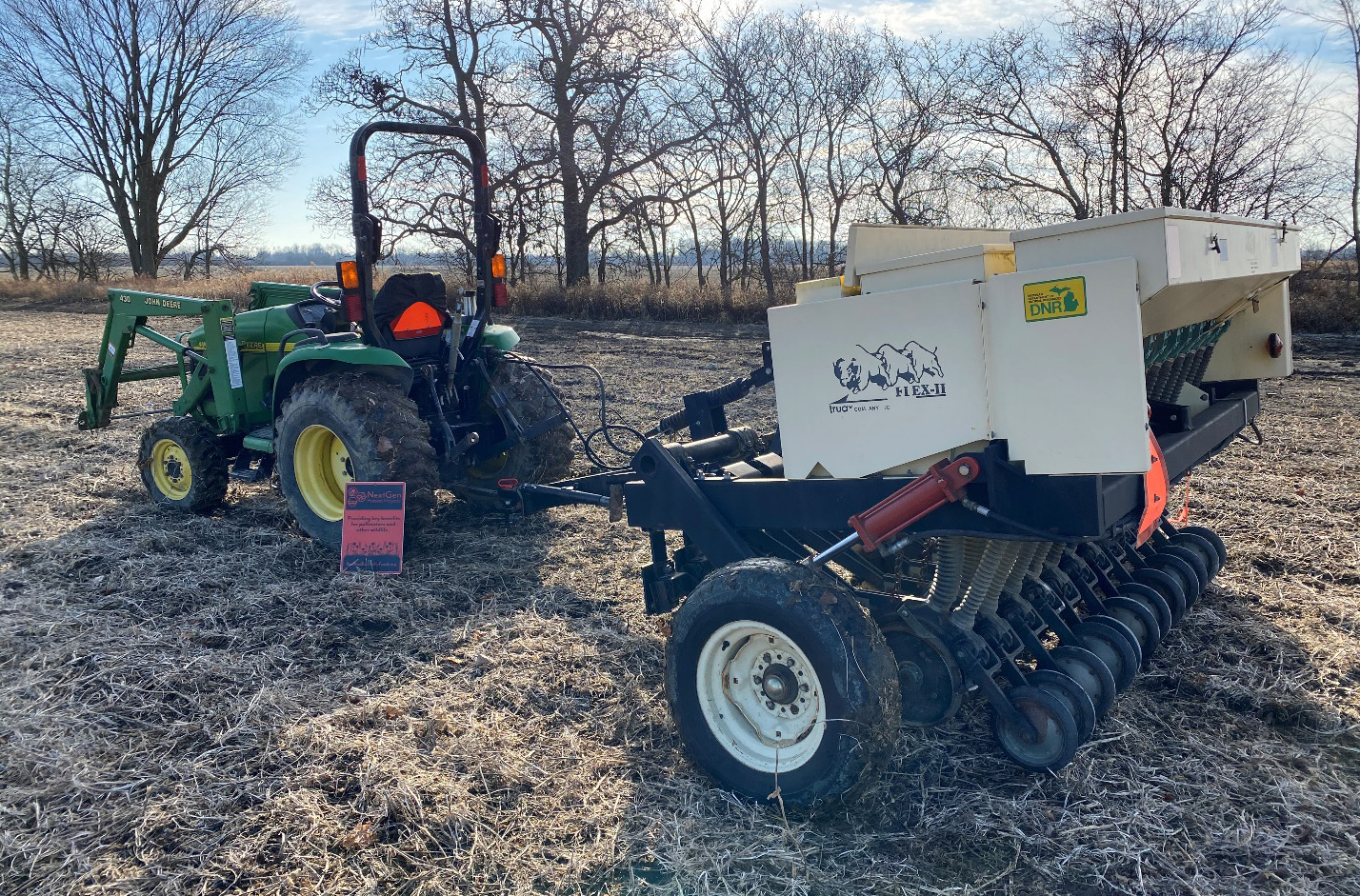 photo of a drill used for planting in soft ground