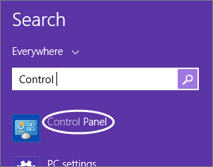 Windows 8.1 Search Panel